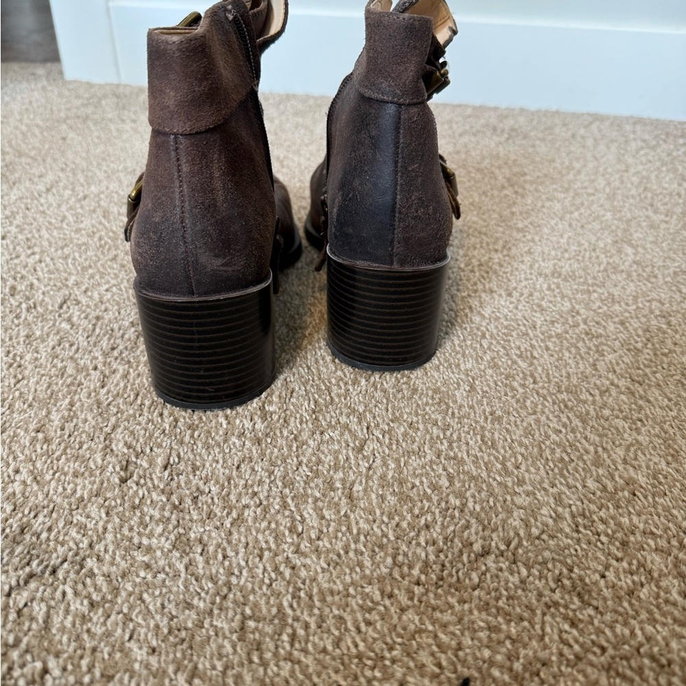 Brown Suede Ankle Boots